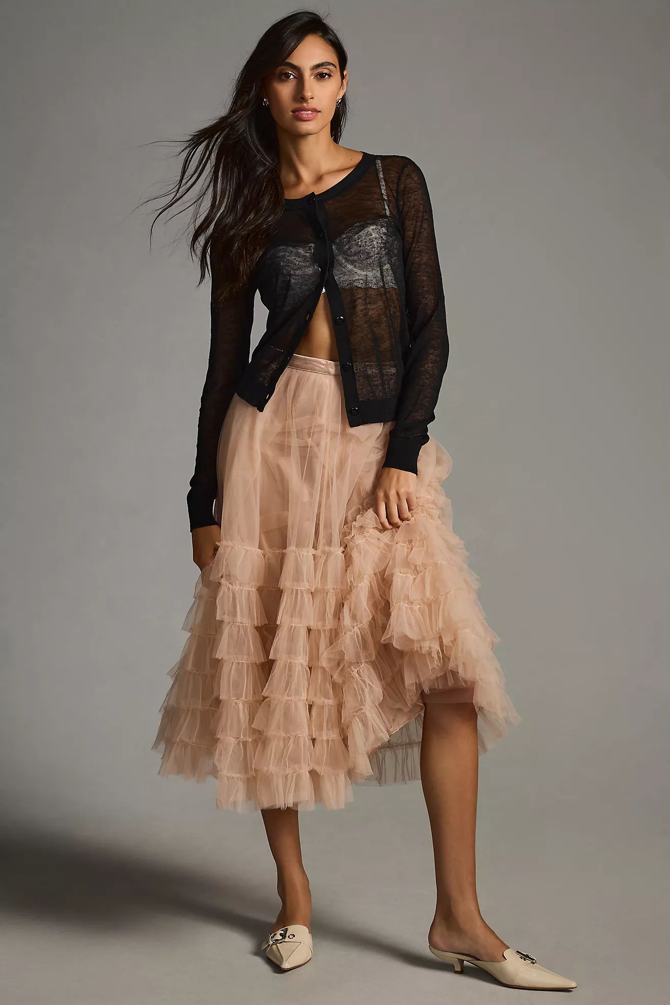 LoveShackFancy Lyric Tiered Skirt | Anthropologie (US)