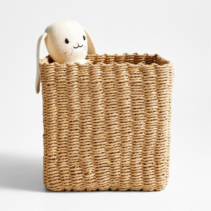 Croft Natural Brown Handwoven Storage Bin | Crate & Kids | Crate & Barrel
