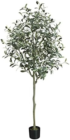 SeelinnS Artificial Olive Tree 5.01FT Fake Olive Silk Tree Large Faux Plants Indoor Tall Olive Br... | Amazon (US)