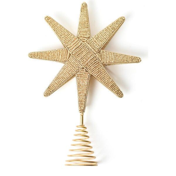 Gold Beaded Star Large Tree Topper | Maisonette