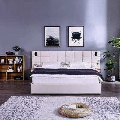 Hydraulic Lift Up Storage Upholstered Platform Bed | Wayfair North America