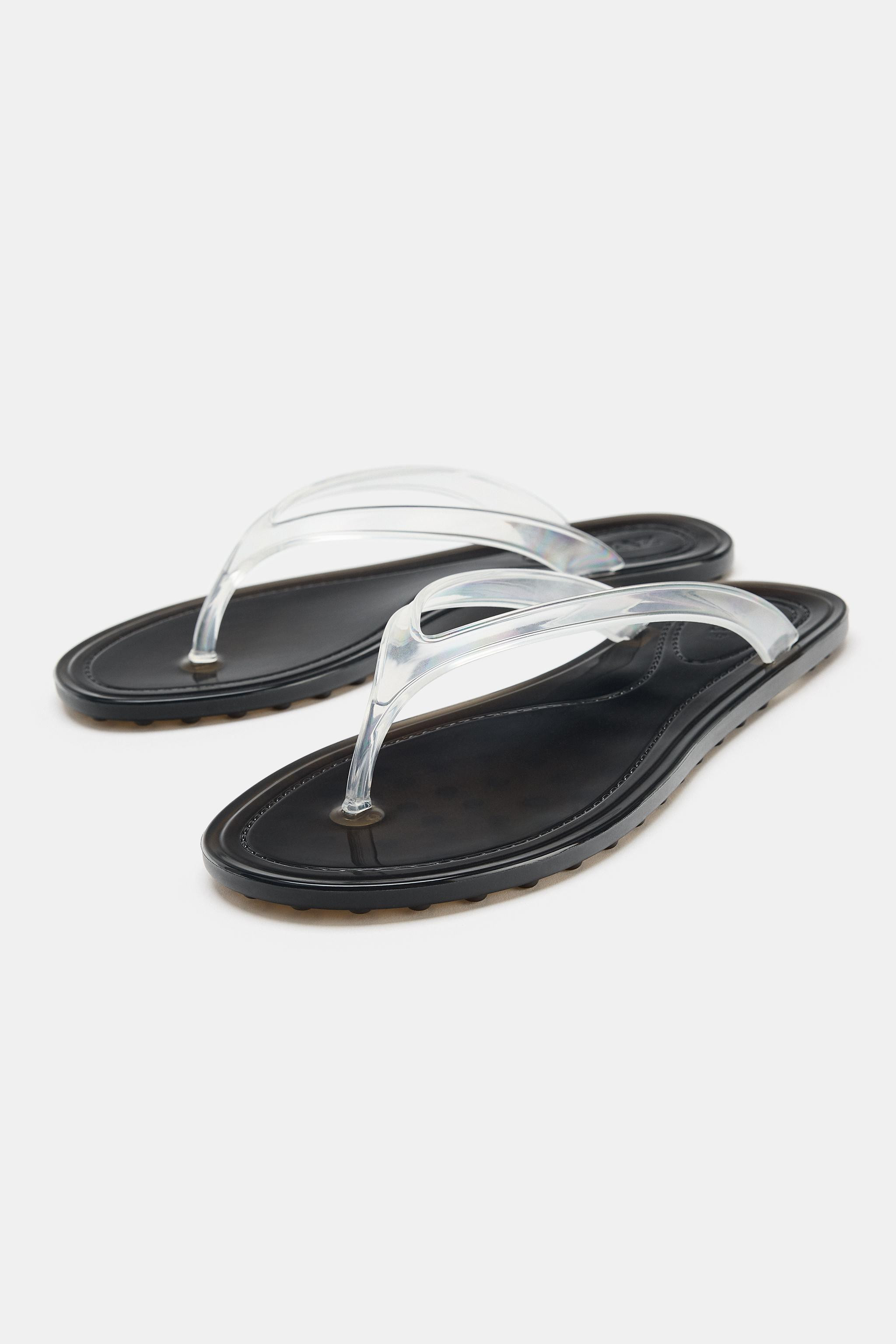 VINYL SLIDE SANDALS | Zara US