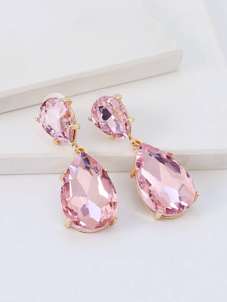 Rhinestone Water Drop Earrings | SHEIN
