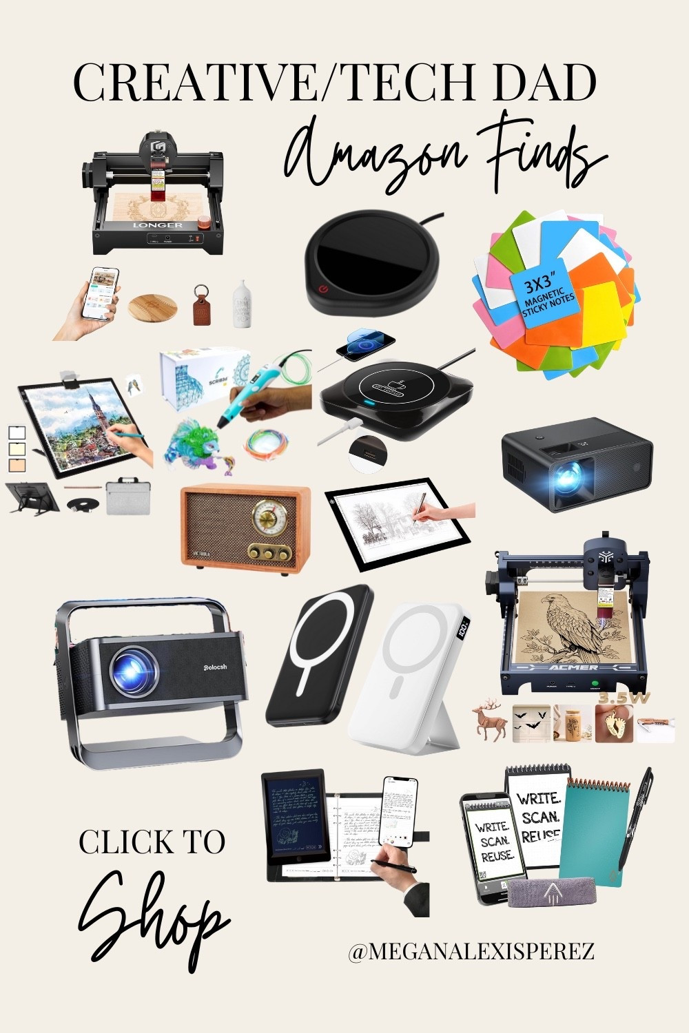 Creative/tech dad Amazon finds!
A mix of unique gadgets, creative tools, projectors, wireless chargers, and smart tech he’ll love.
Perfect for holiday gifting or birthdays — click to shop everything.


#LTKHoliday #LTKGiftGuide #LTKMens