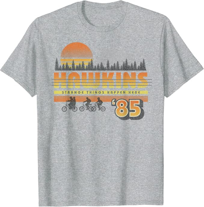 Netflix Stranger Things Hawkins Strange Things 85 Retro T-Shirt | Amazon (US)