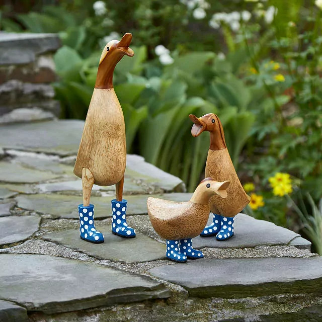 Spotted Wellies Garden Ducks | UncommonGoods