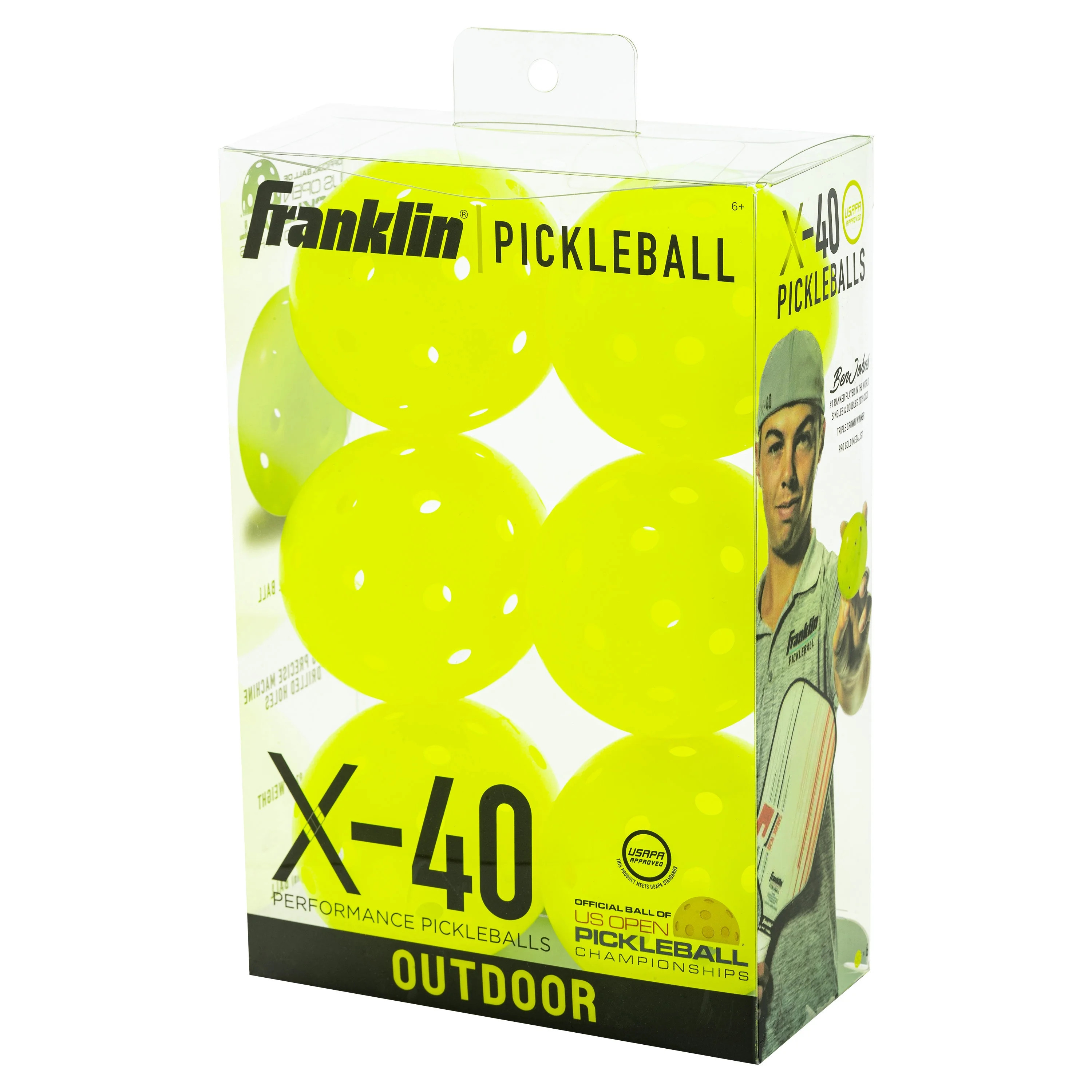 Franklin Sports X-40 Outdoor Pickleballs - Optic - USA Pickleball Approved - Walmart.com | Walmart (US)