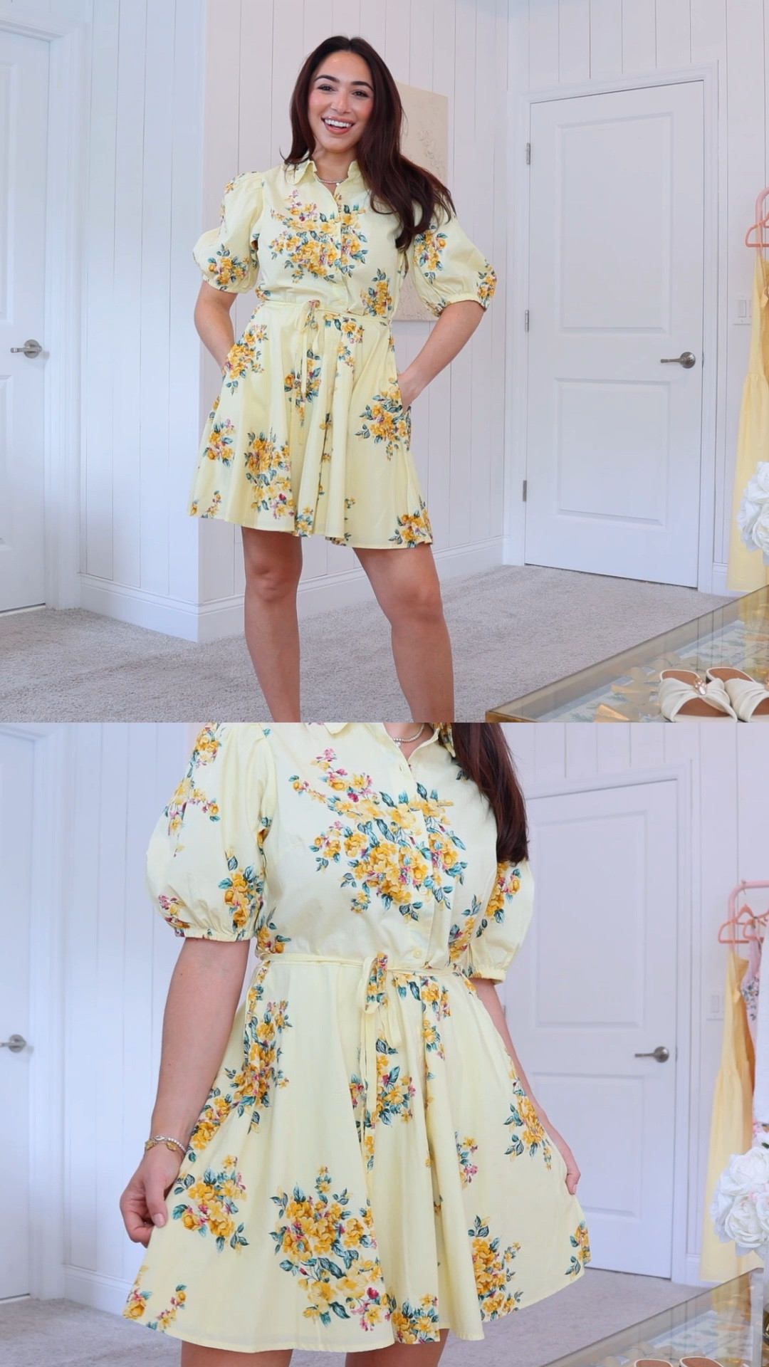 The "IT" dress for summer! 🍋✨ This buttery yellow floral dress from Target is under $40 and looks exactly like the $200+ boutique versions. It has the prettiest bodice and adjustable waist tie for the perfect fit. ☁️I’m wearing a size small—it’s true to size and the length is perfect! Style it with sandals for a casual look or heels for a dressier vibe. 🥂🌷 Mother’s day dresses. #LTKunder50 #LTKunder100 #TargetStyle #MiniDress #ButterYellow #SpringFashion #SummerStyle #TargetFinds 

#LTKgrwm #LTKMothersDay #LTKootd