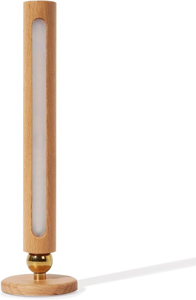 LANDGOO 360° Rotatable Wooden Led Wall Lamp Magnetic USB Rechargeable Wall Sconces Battery Opera... | Amazon (US)