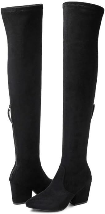 N.N.G Women Over the Knee Boots Block Winter Thigh High Suede Low Above Flat Long OTK Best Autumn... | Amazon (US)