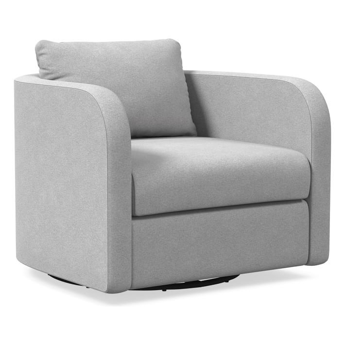 Bacall Curved Swivel Chair | West Elm (US)