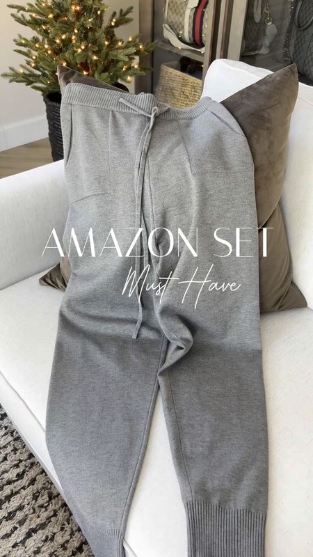Two piece jogger set from Amazon 
A little heavier in weight and super soft 
High rise joggers ..set sz small
Sneakers and Uggs tts
Travel outfit, cozy at home, weekend jogger set, Amazon fashion finds @liveloveblank
#ltku #ltkstyletip


#LTKover40 #LTKSeasonal #LTKVideo