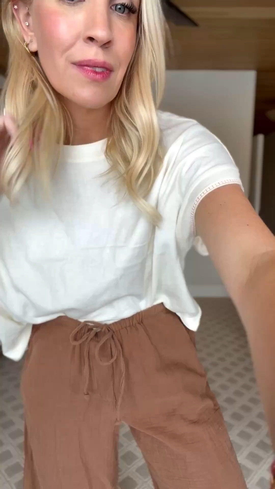 New to target! That set top looks cute paired with these linen pants too! Size M top & S bottom!

#LTKgrwm #LTKootd #LTKmomlife