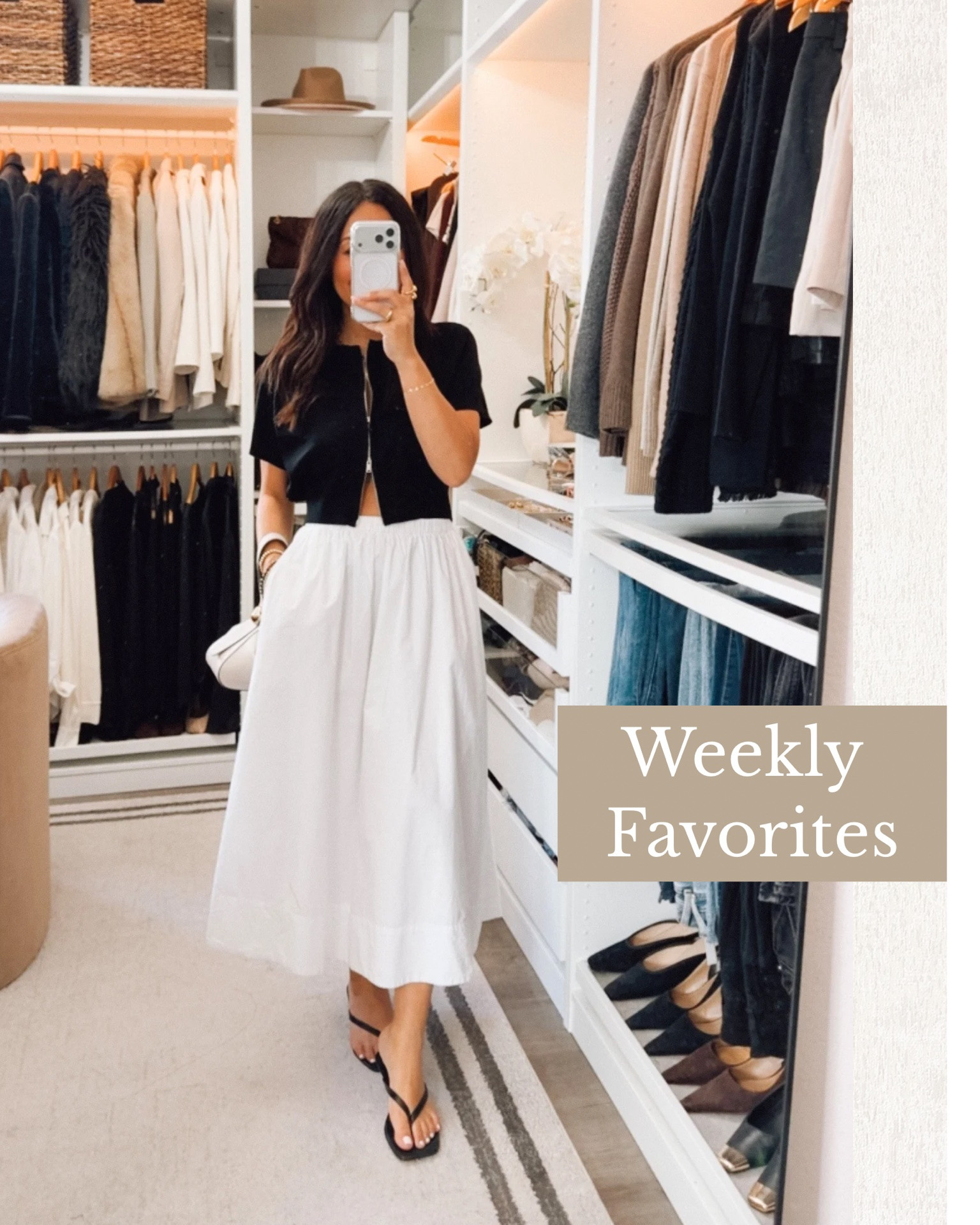 Weekly Favorites ⭐️
Poplin skirt I sized down 1 to an xs. Zara button-down dress I sized up to a medium.
Everything else I’m wearing is TTS

#LTKootd #LTKOver40 #LTKgrwm