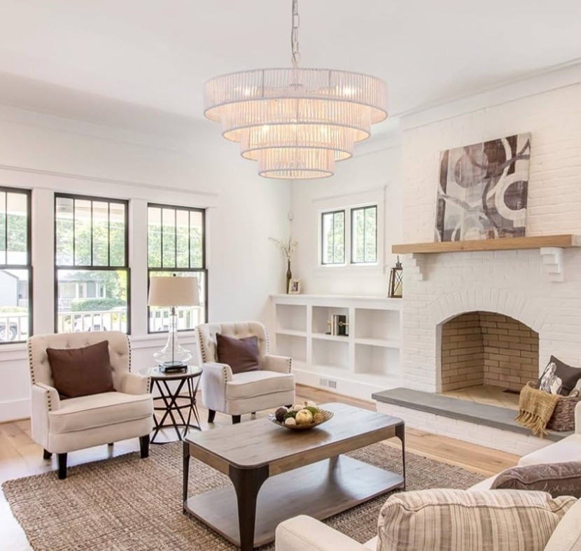 Luxe coastal living room upgrade.✨ This 6 light hand-woven rattan pendant brings elevated texture with a soft, airy glow. The large round silhouette adds transitional minimalist boho style while keeping that relaxed coastal feel. Perfect for brightening your living room with warm, refined vibes.

Upgrade your space with this luxe coastal statement piece. 🌊

#LTKSeasonal #LTKU #LTKHome