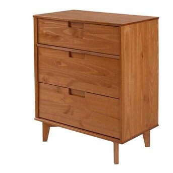 Walker Edison Caramel Pine 3-Drawer Dresser/TV Stand Dresser | Lowe's
