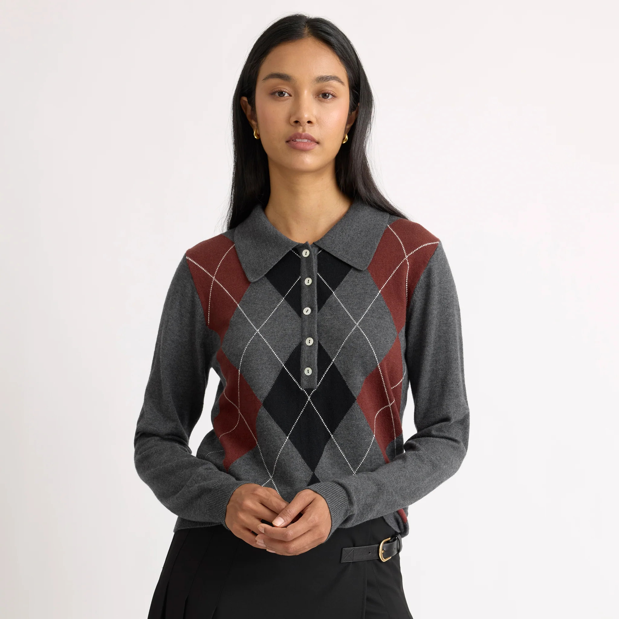 Argyle Polo Top | Albaray