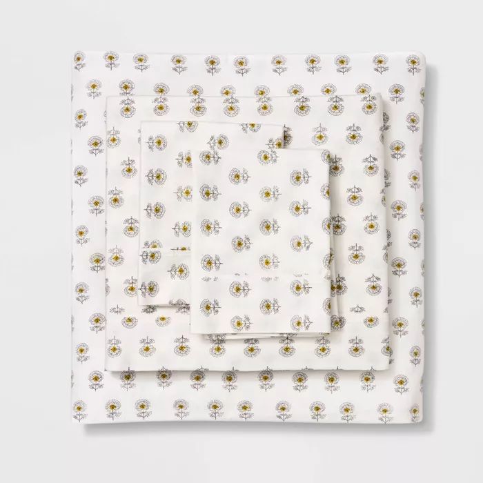 300 Thread Count Organic Cotton Printed Sheet Set - Threshold™ | Target