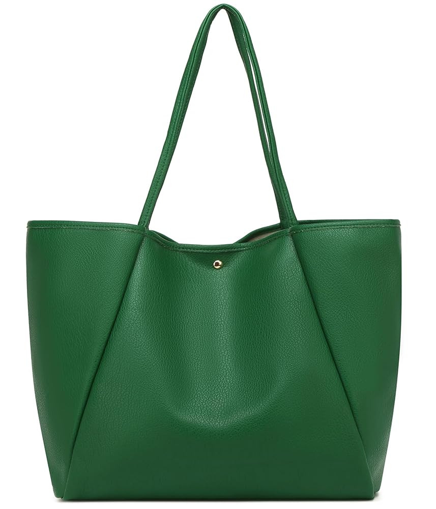 Dreubea Large Leather Tote Bag for Women - Big Work Bag, Spacious Minimalist Handbag, Tote Handba... | Amazon (US)