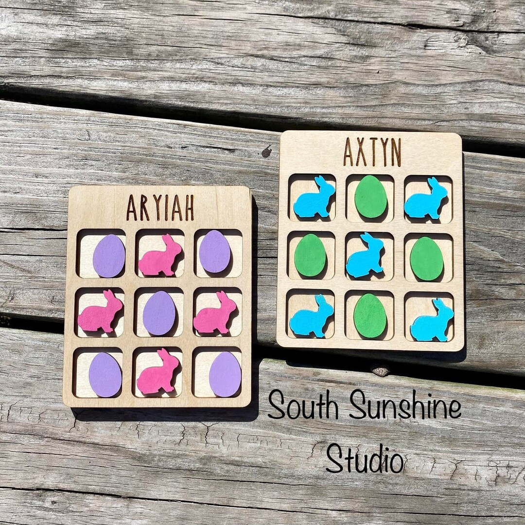Easter Tic Tac Toe Game / Easter Basket Stuffer / Gift for Kids for Easter / Personalized Easter ... | Etsy (US)