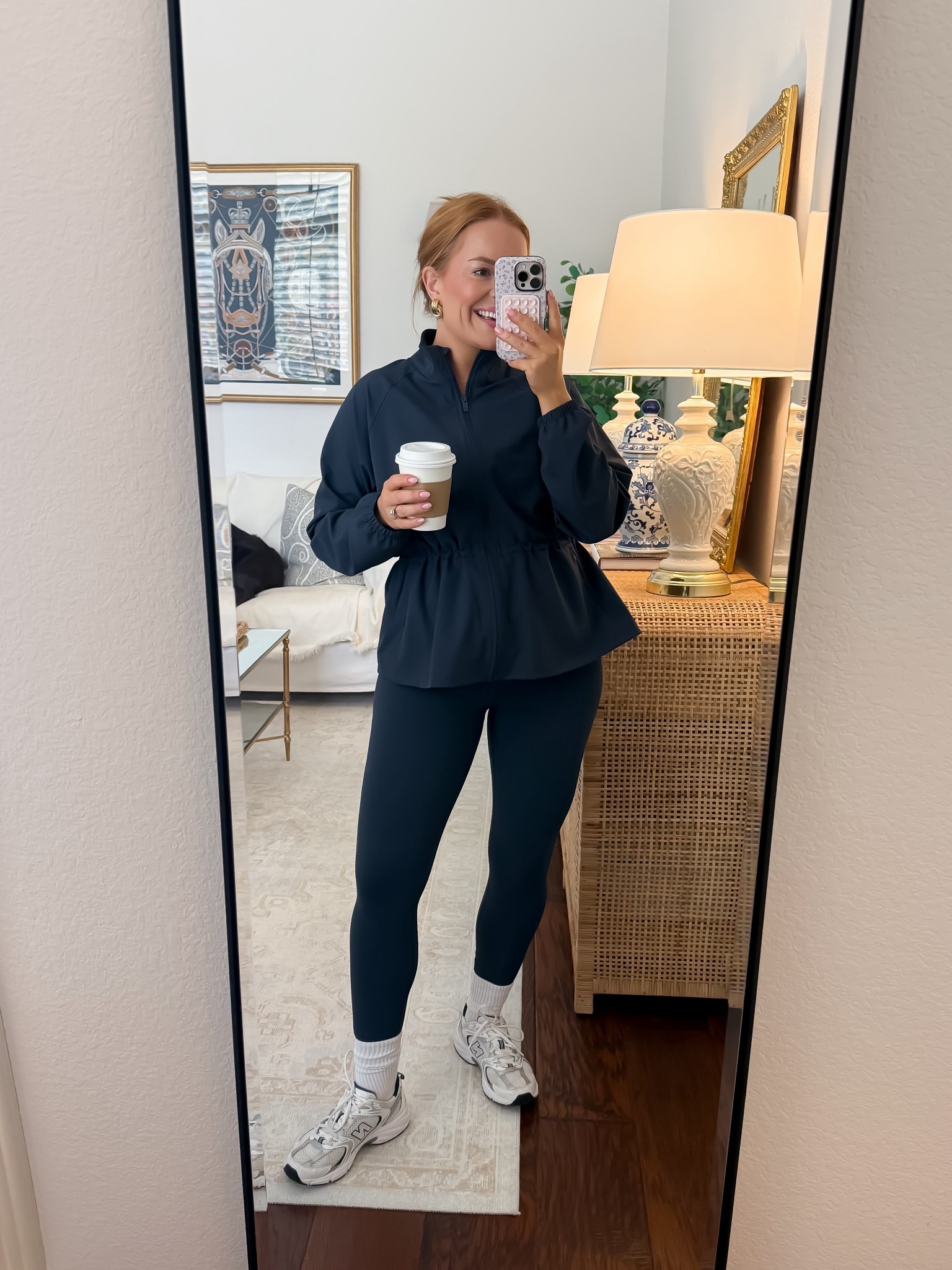 Mom outfit of the day! Been obsessed with this peplum jacket from Target! Athletic but cute💙 

Sizing: I got a medium in the jacket and a medium in the pants (wish I had gotten a small)

#LTKmomlife #LTKgrwm #LTKootd