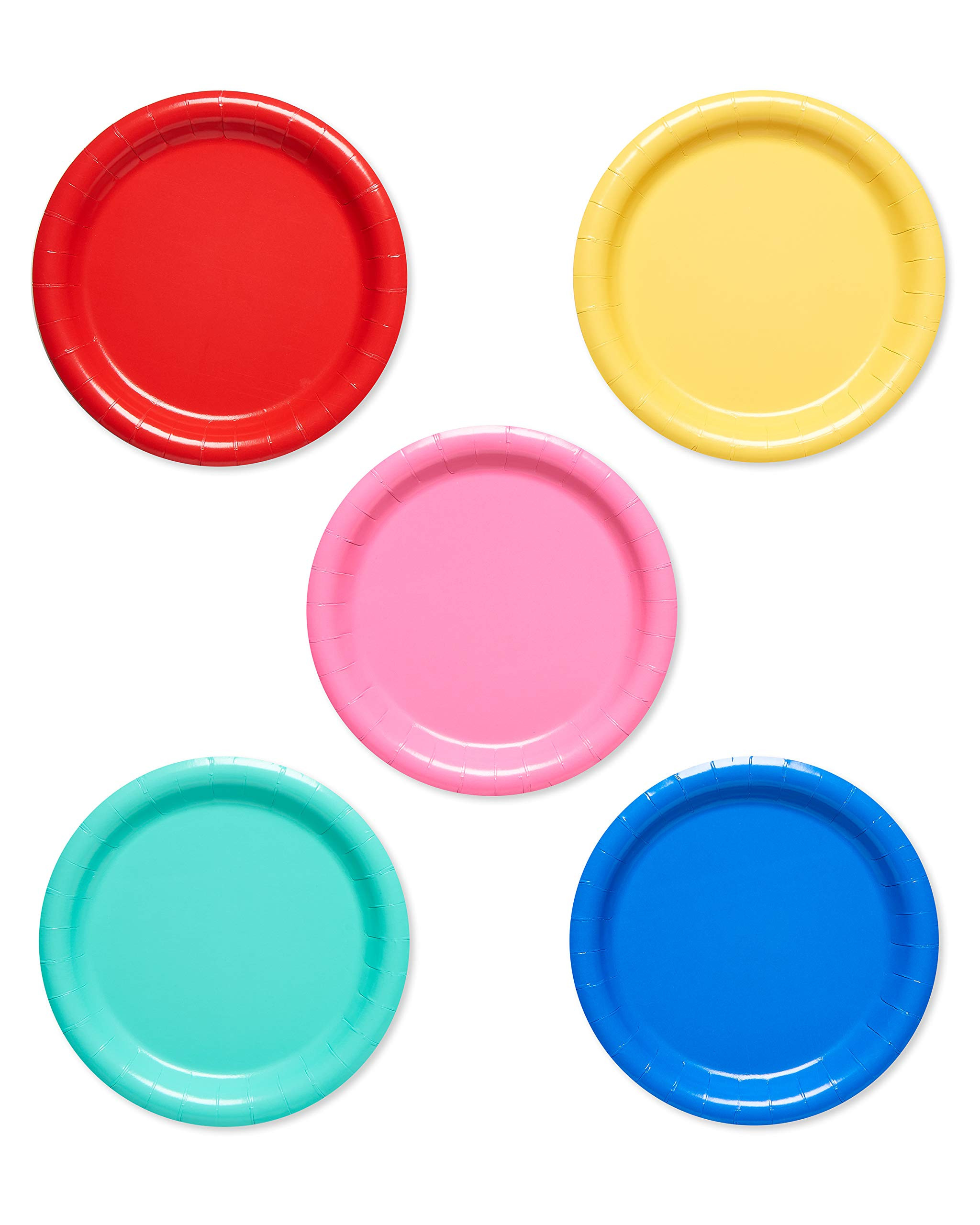 American Greetings 50-Count 7 in. x 7 in. Rainbow Paper Dessert Plates | Amazon (US)