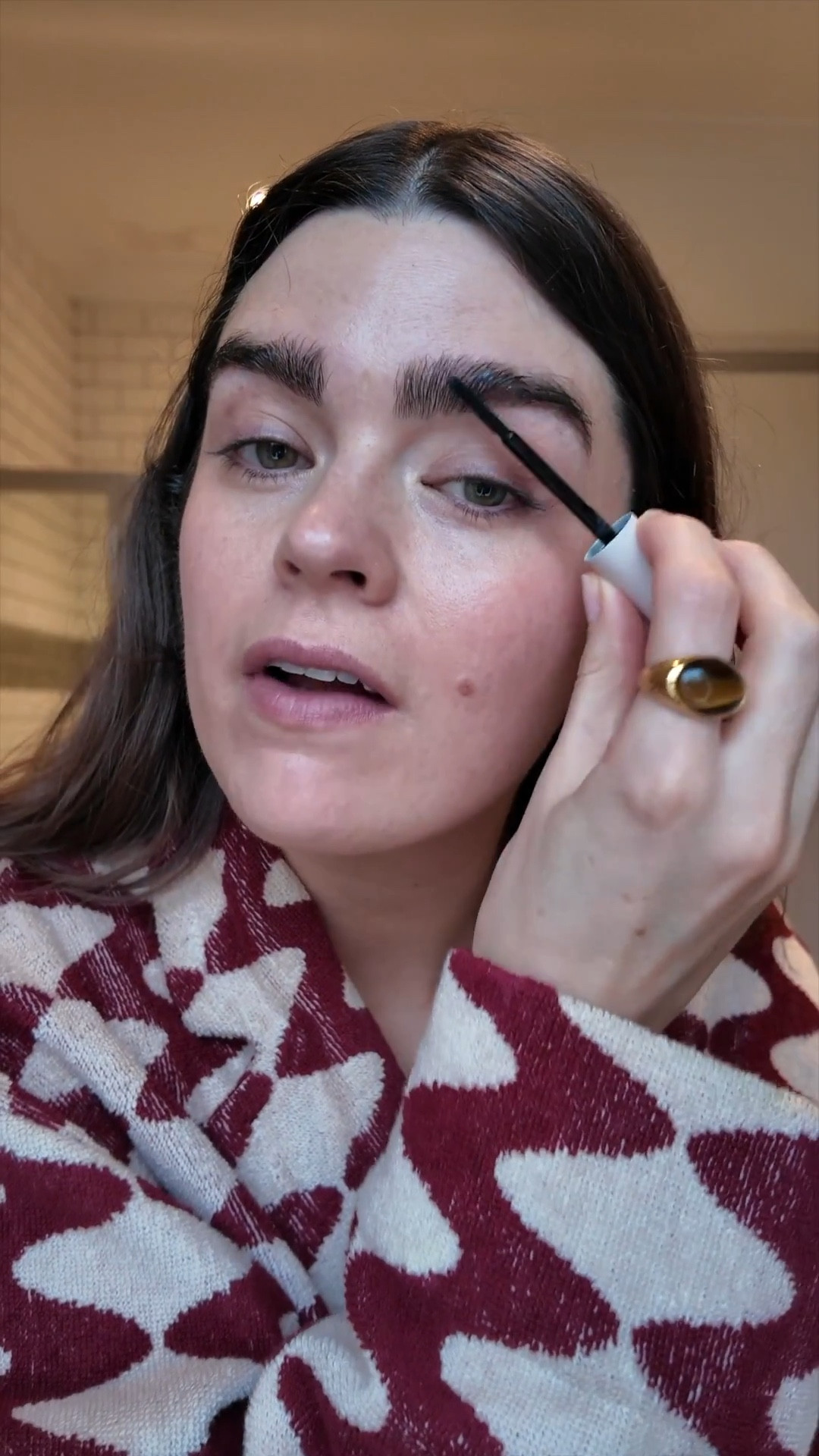 A realistic GRWM. The makeup I wear pretty much everyday. 

Lisa Eldridge Skin Enhancing Tint, shade T8
Glossier Stretch Concealer, shade Light 2
Dior Forever New Bronzer, shade 20 Medium Matte
Merti Blush, shade Redoux
Anastasia Brow Freeze
Fara Homidi Lip Oil, shade Pomme

#LTKbeauty