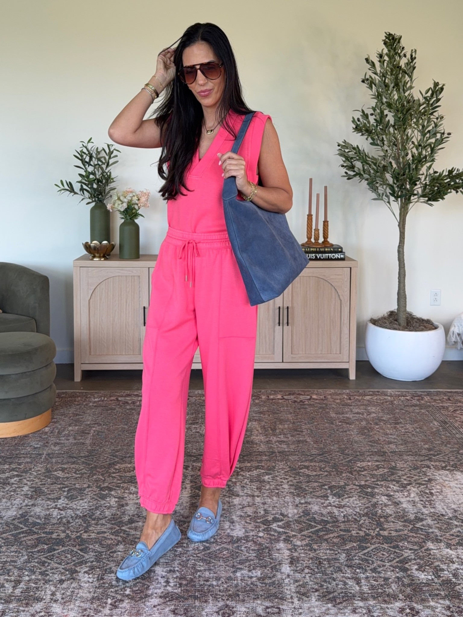 LOVE this scuba knit “air essentials” color for summer. So comfortable and the color is stunning (looks way different from stock photo)   Color: bewitching coral 
Top- small 
Shorts- small 
Joggers- small

#LTKU #LTKmomlife #LTKOver40