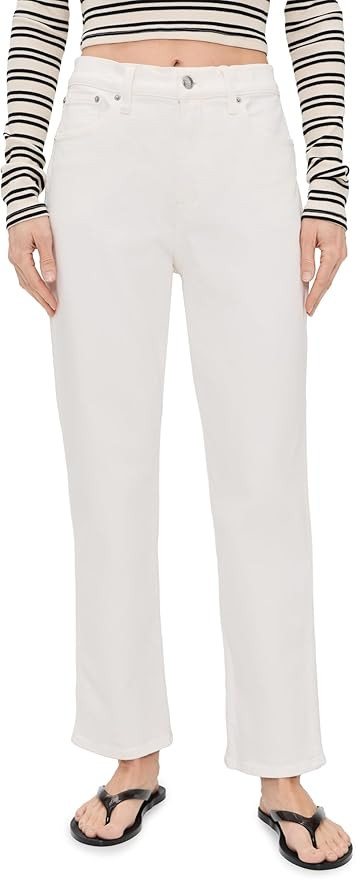 Madewell Women's The Petite Longline Straight Jean in Tile White | Amazon (US)