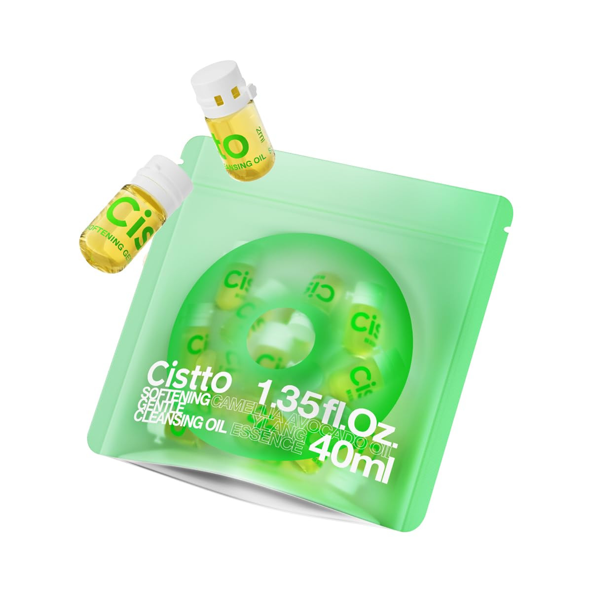 CISTTO Natural Cleansing Oil – mini portable makeup remover oil, Nourishing and Gentle for Sensitive Skin and All Skin Types, Travel-Friendly, 2ml x 20 Capsules | Amazon (US)