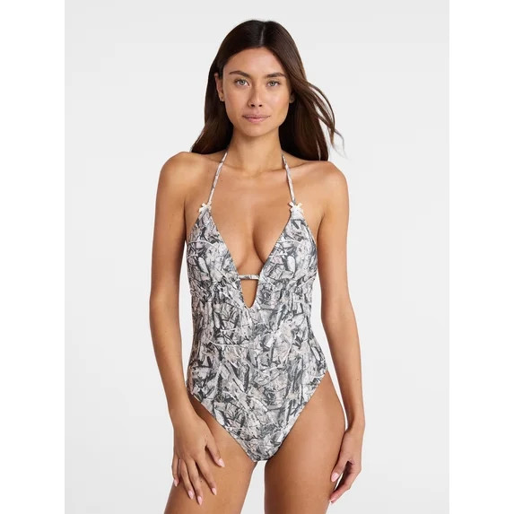 No Boundaries Camo One Piece Swimsuit, Women's XXS-XXL | Walmart (US)