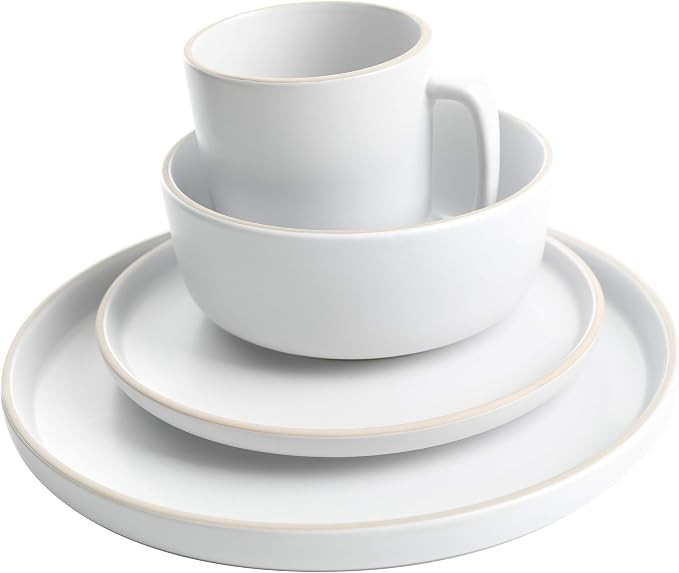 Gibson Home Zuma 16 Piece Round Kitchen Dishes, Plates, Bowls, Mugs Dinnerware Sets, Service for ... | Amazon (US)