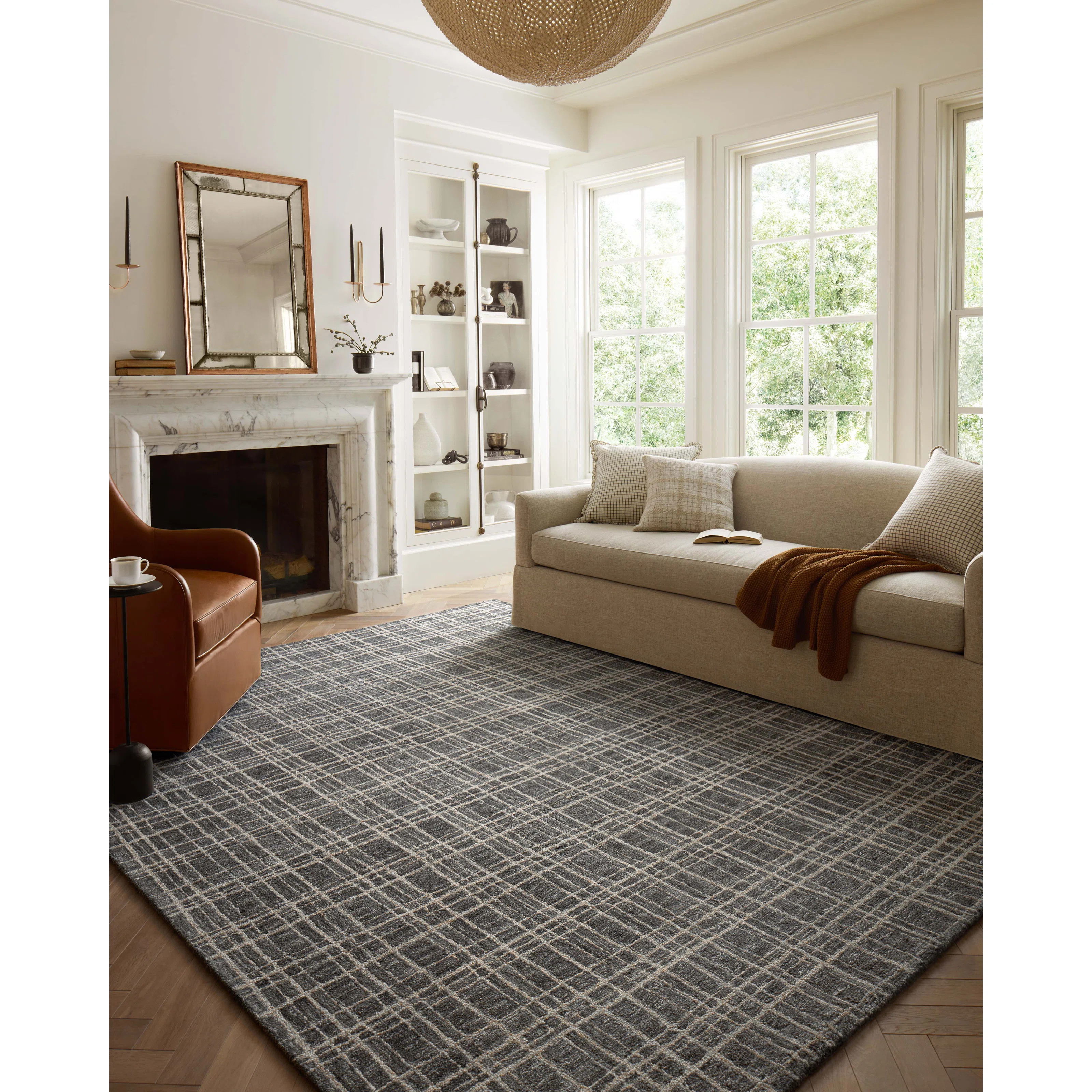 Chris Loves Julia x Loloi Polly Graphite / Pebble Area Rug & Reviews | Wayfair | Wayfair North America