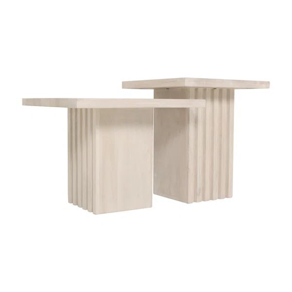 Valda Solid Wood Pedestal End Table | Wayfair North America