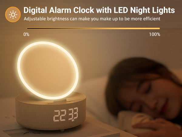 Birthday Gifts for Women, 6 in 1 Wireless Phone Charger with Digital Alarm Clock, Mirror Lights ... | Amazon (US)