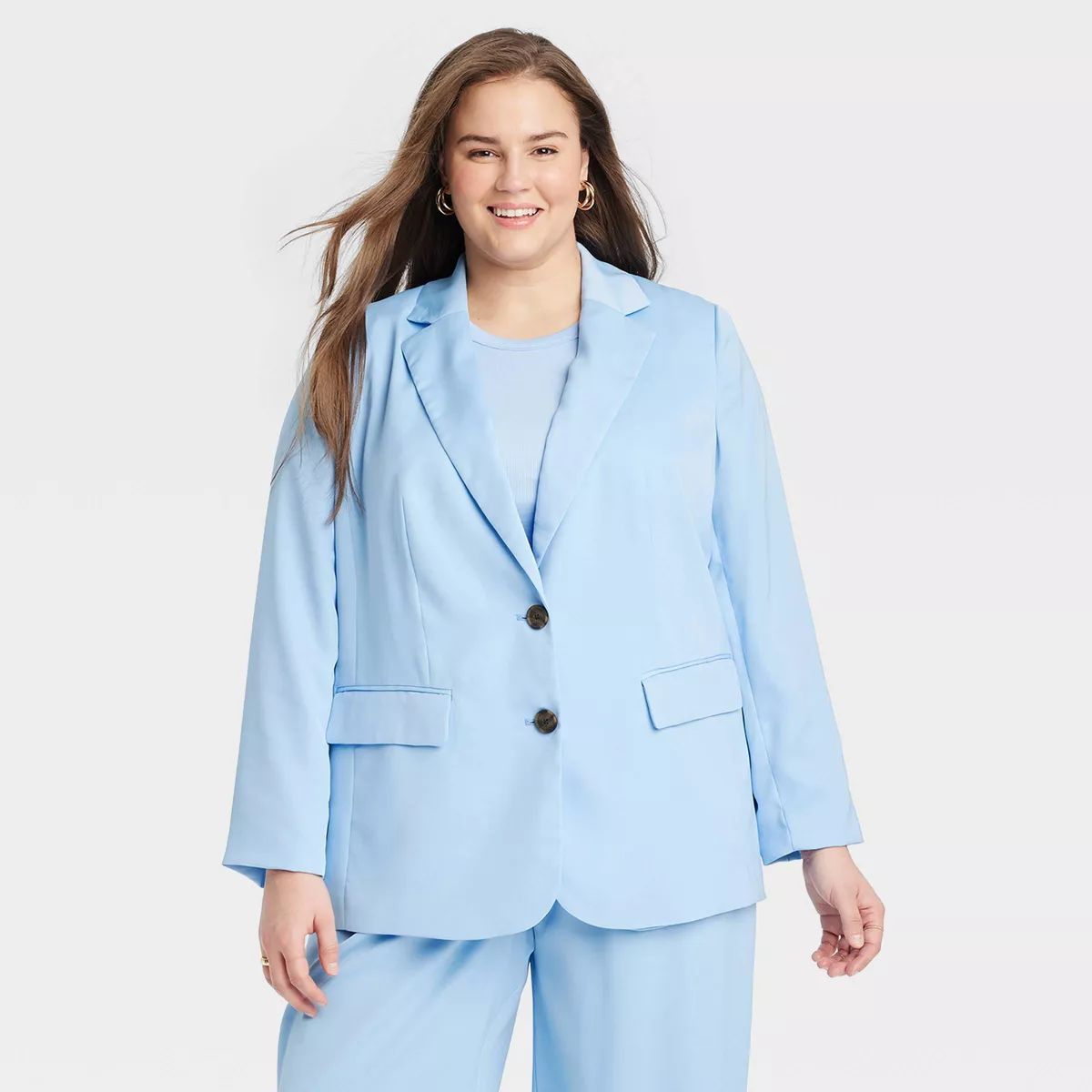 Women's Satin Spring Blazer - A New Day™ Blue XS | Target