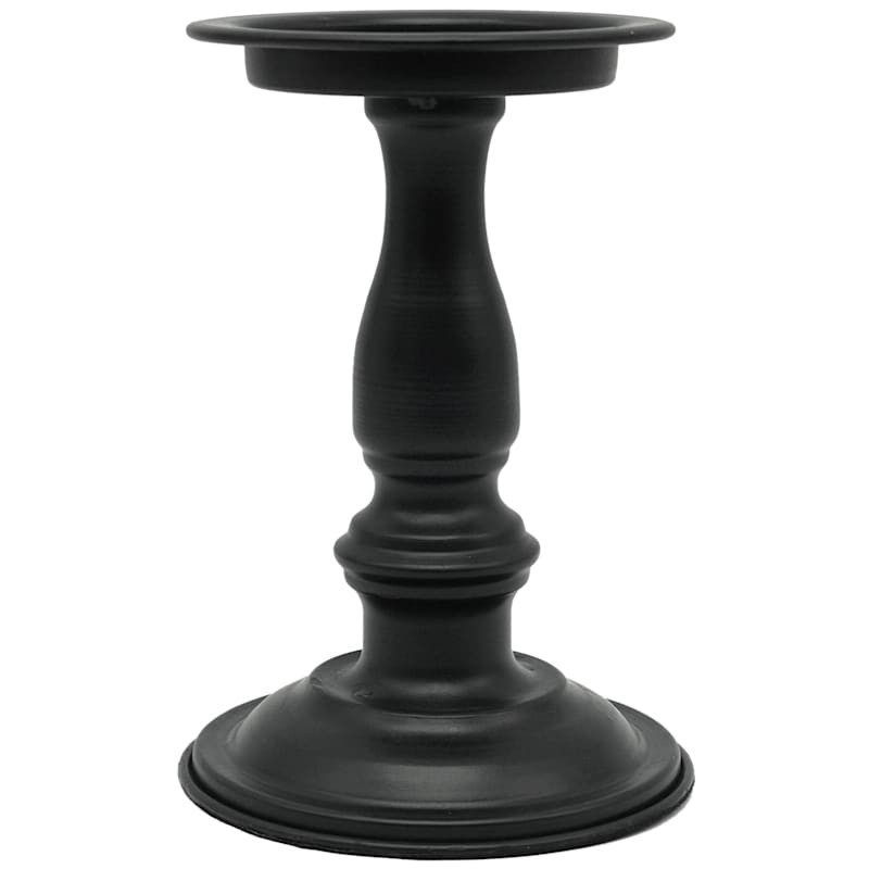 Black Candle Holder, 7" | At Home