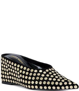 Azalea Wang Neiza Studded Pointed Toe Wedge Mules | Dillard's | Dillard's