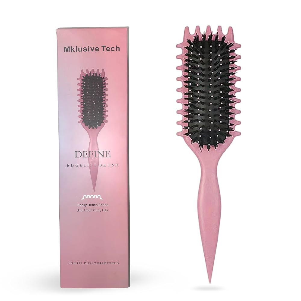 Curly Hair Brush Detangling and Curl Defining Brush Reduces Pulling Enhances Curl Separation Ergo... | Amazon (US)
