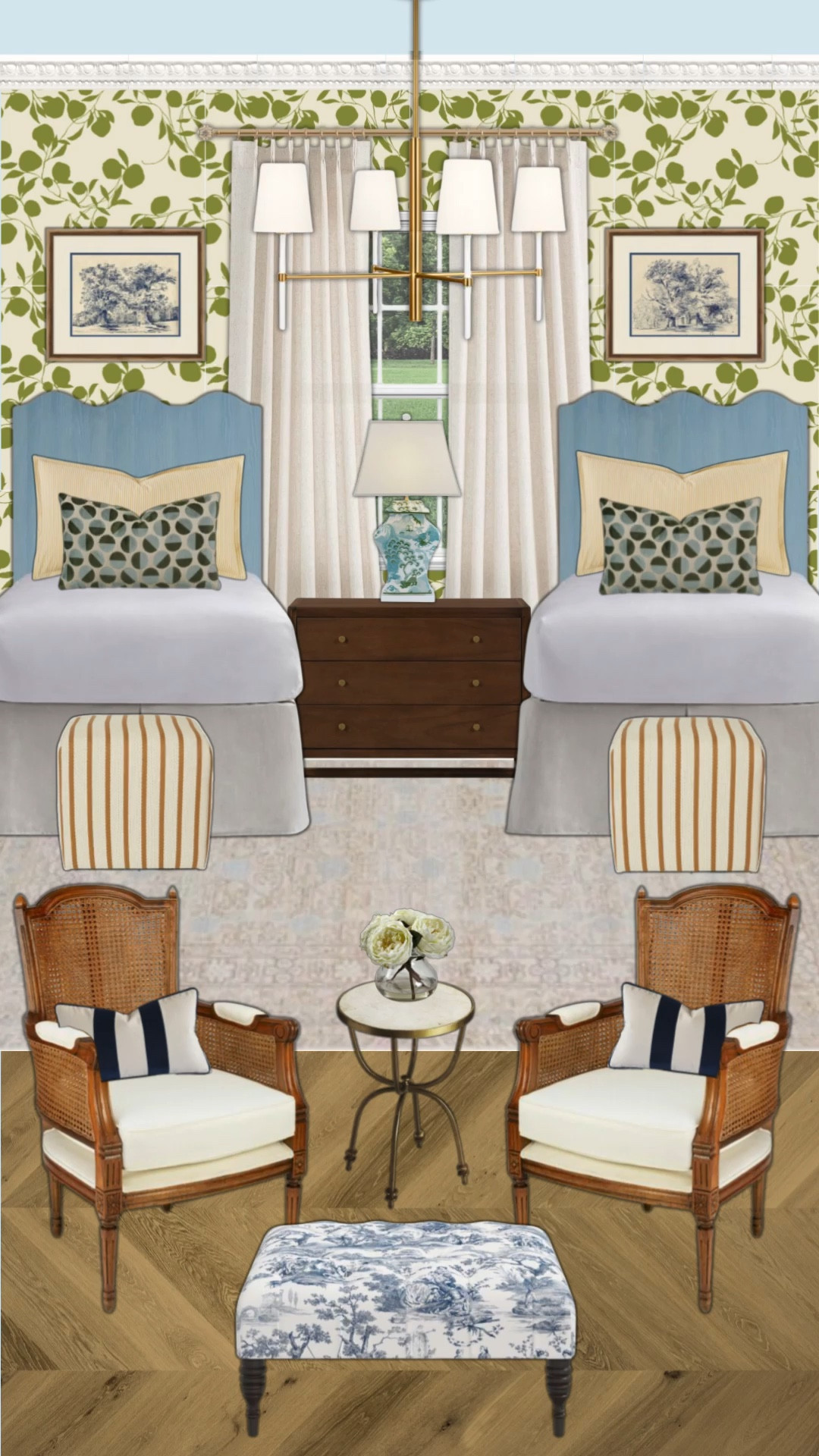 Twin guest bedroom design!! 

#LTKstyletip #LTKVideo #LTKhome