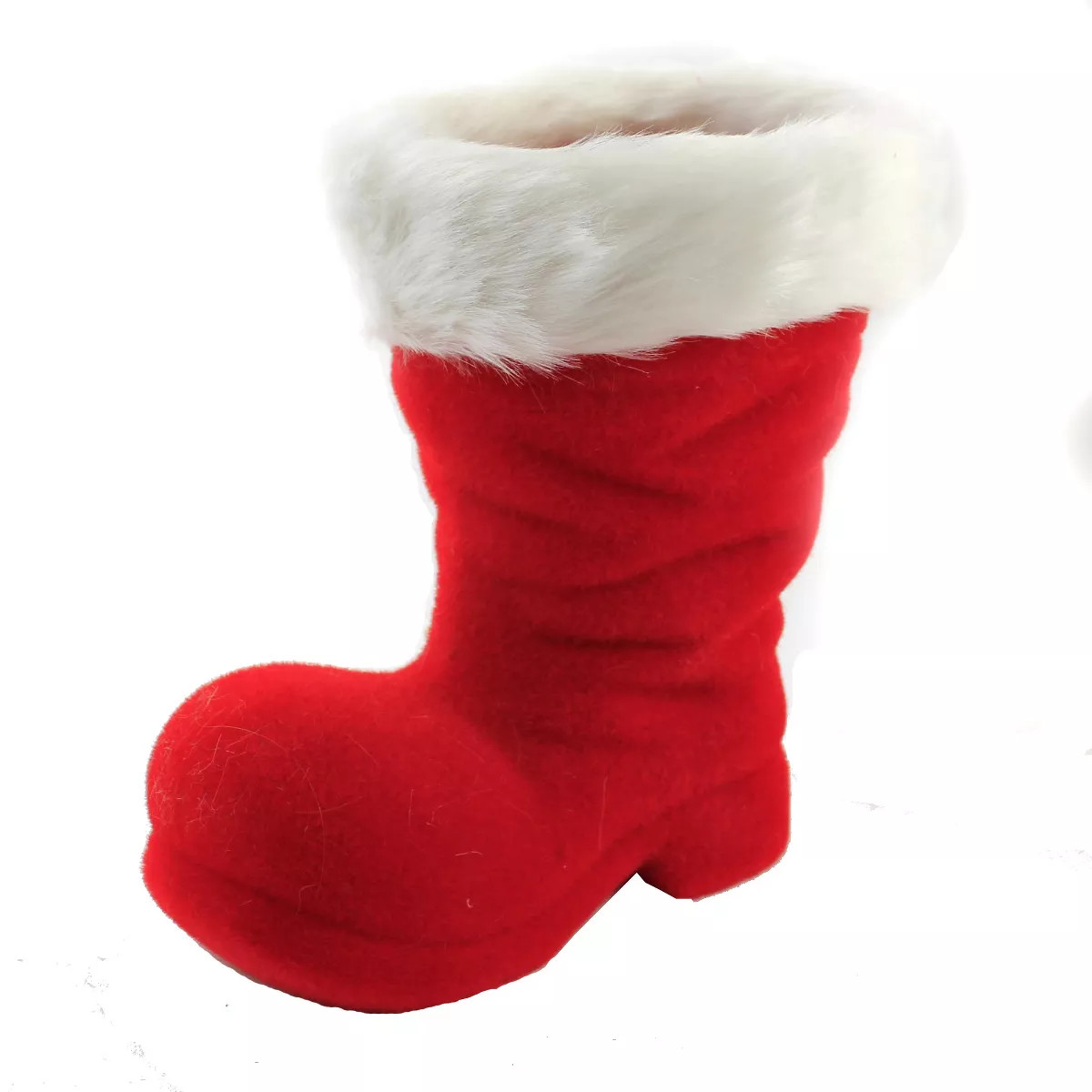 Christmas Flocked Red Boot  -  One Boot 10.0 Inches -  Santa Shoe  -  Wh0083  -  Plastic  -  Red | Target