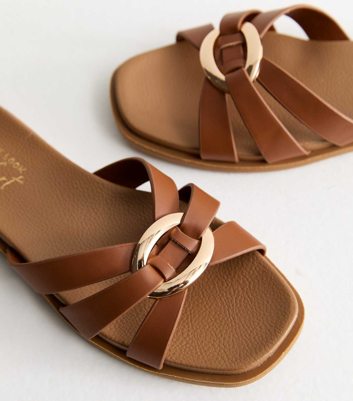 Tan Brown Multi Strap Flat Sandals | New Look | New Look (UK)