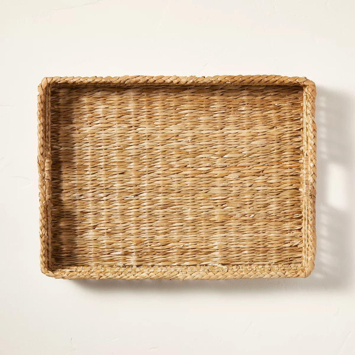 Natural Woven Rectangular Tray with Handles - Hearth & Hand™ with Magnolia: Artisanal, Farmhous... | Target
