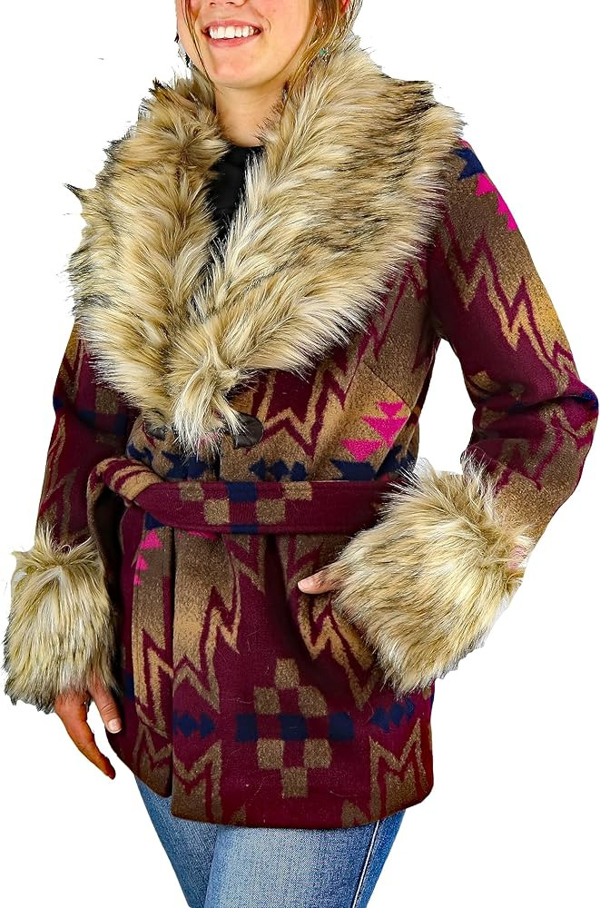 Tasha Polizzi Plains Jacket in Mulberry 341502 Size X-Large | Amazon (US)