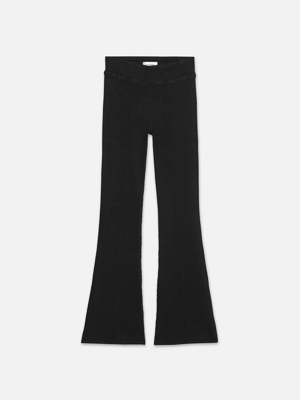 The Jetset Flare Pintuck  in  Sheen Noir | Frame Denim