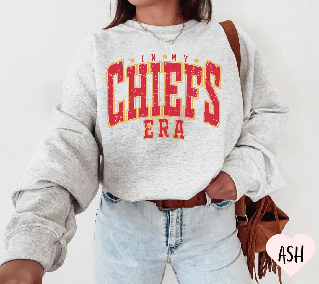 In My Chiefs Era Sweatshirt Football Chief Crewneck Kansas City Football Sweatshirt - Etsy | Etsy (US)