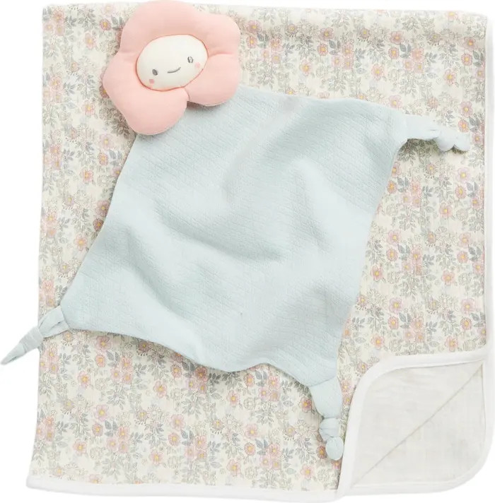Rabbit & Bear Organic Cotton Swaddle Blanket & Lovey Set | Nordstrom Rack