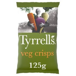 Tyrrells Parsnip, Beetroot & Carrot Veg Crisps with Sea Salt | Ocado | Ocado