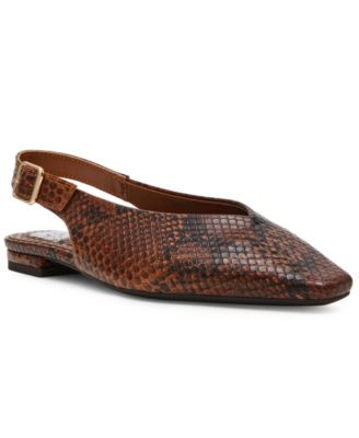 Dv Dolce Vita Women's Renada Snip Toe Slingback Flats - Black | Macy's