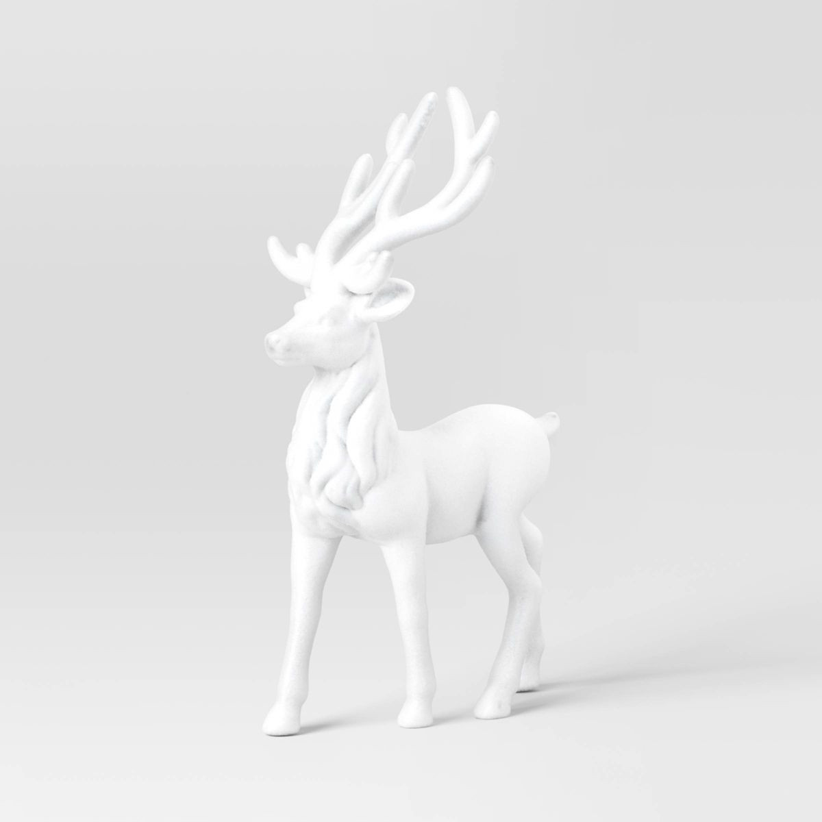 13.5" Christmas Flocked Standing Deer White - Wondershop™ | Target